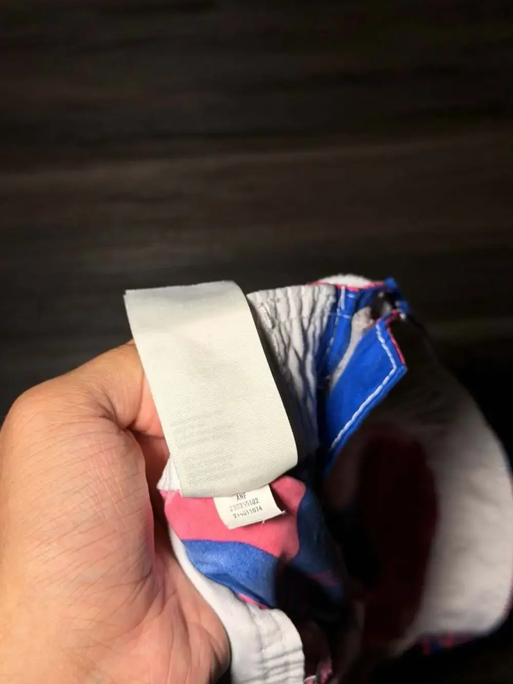 Hollister Pink and Blue Floral Cargo Swim Trunks